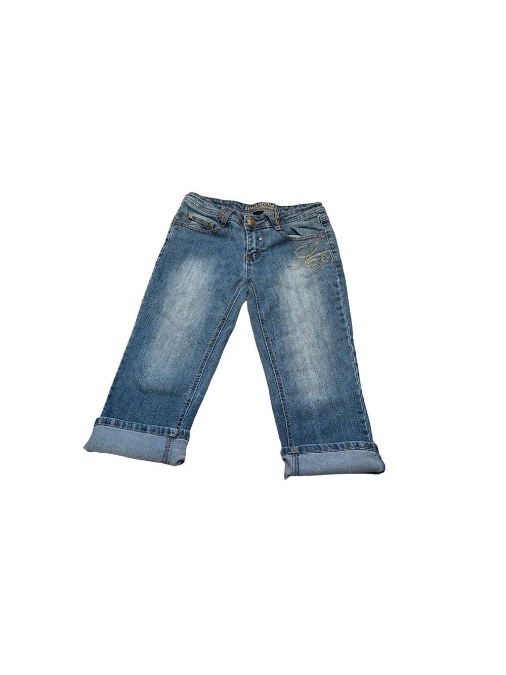 Y2K southpole low rise Capris  Light Blue